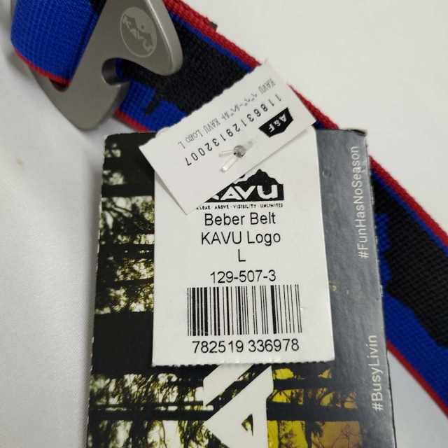 KAVU(カブー)の【未使用】カブー べベールベルト BEBER BELT ロゴ L 11863129 アウトドア 小物 キャンプ メンズのファッション小物(ベルト)の商品写真