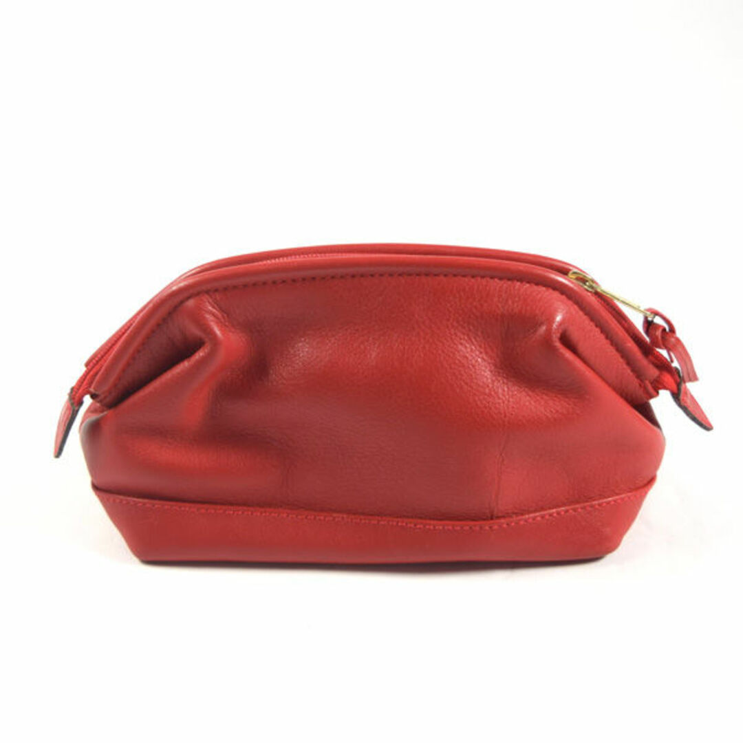 Paloma Picasso(パロマピカソ)のPaloma Picasso / パロマ ピカソ ■ ポーチ レザー レッド 小物入れ バッグ / バック / BAG / 鞄 / カバン ブランド 中古 [0990010908] レディースのファッション小物(ポーチ)の商品写真