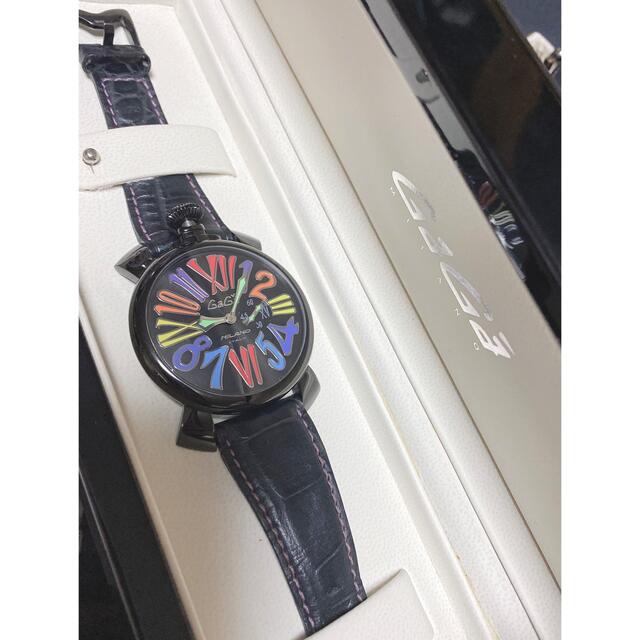 GaGa MILANO(ガガミラノ)のガガミラノ マヌアーレ46㎜ブラック5082 メンズの時計(腕時計(アナログ))の商品写真