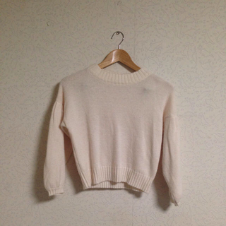 ダブルクローゼット(w closet)のシンプルホワイトセーター(ニット/セーター)