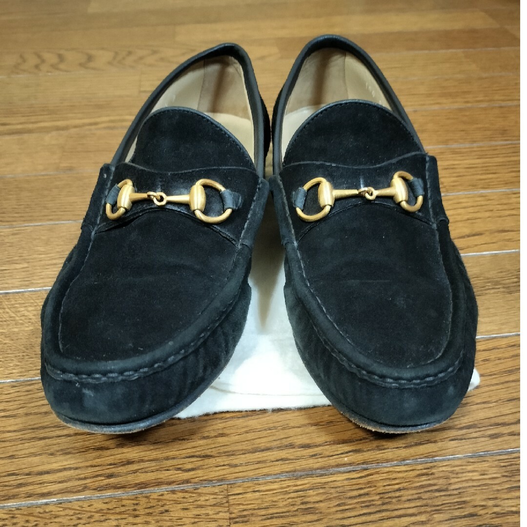 Gucci(グッチ)のグッチ　ビット　モカシン　スエード　黒 レディースの靴/シューズ(スリッポン/モカシン)の商品写真