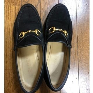 グッチ(Gucci)のグッチ　ビット　モカシン　スエード　黒(スリッポン/モカシン)