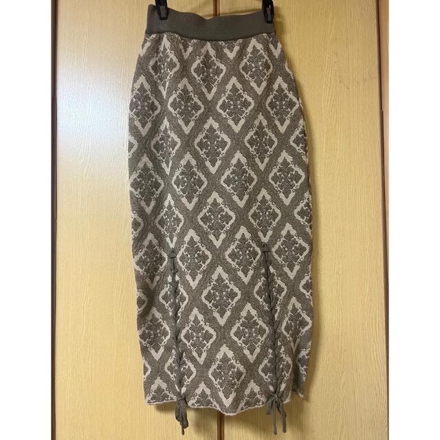 LACE UP KNIT SKIRT　アメリヴィンテージ