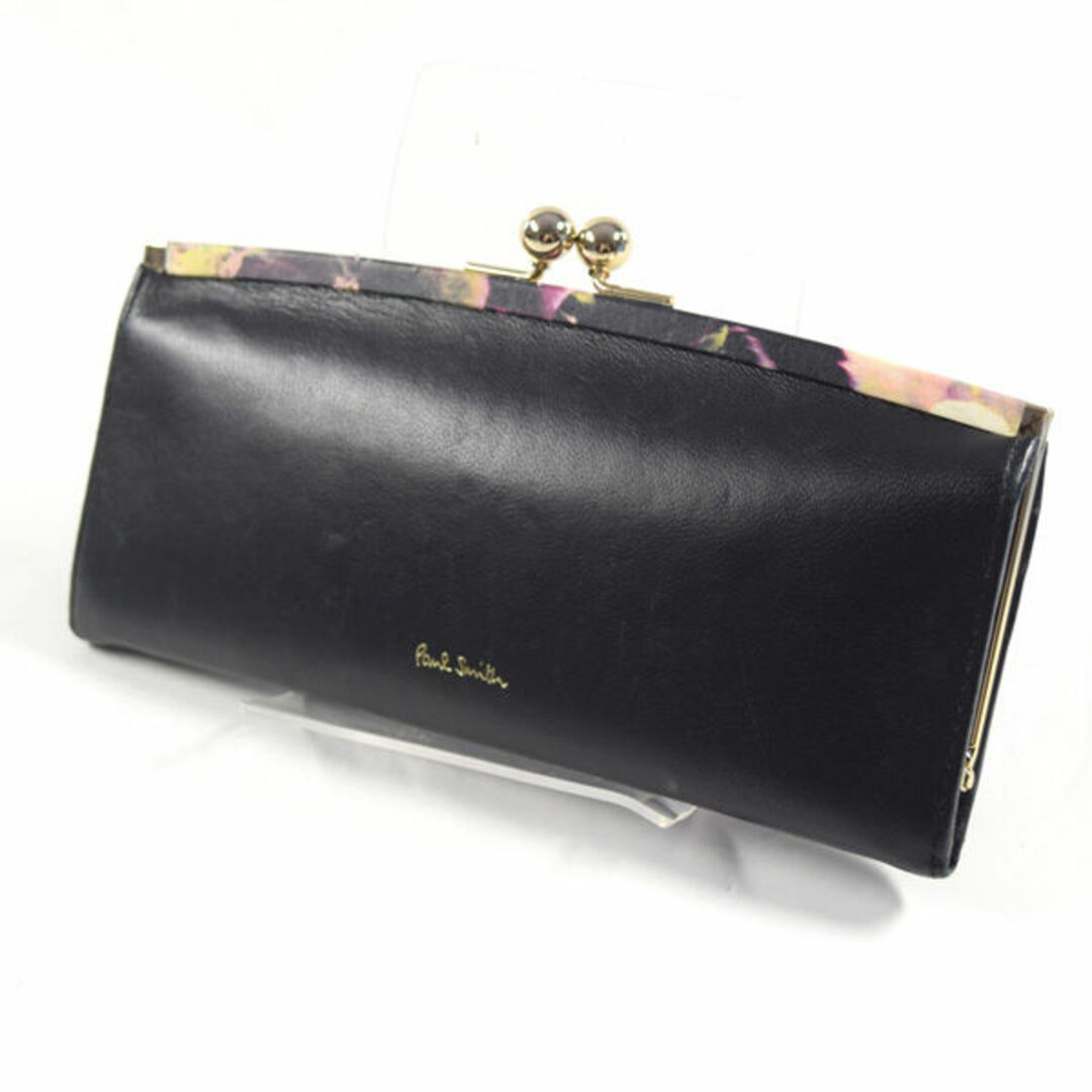 Paul Smith / ポールスミス ■ がま口長財布 レザー ブラック 財布 / サイフ / ウォレット / wallet / コイン ブランド  [0990011046]