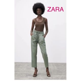 ザラ(ZARA)の新品 ZARA ザラ ジョガーパンツ カーキ モスグリーン XL(カジュアルパンツ)