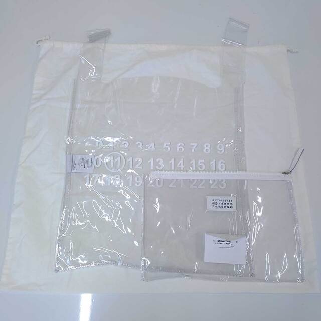 【未使用】MAISON MARGIELA 11 PVC クリアバッグ トートバッグ ショッパー S35WC0072 PS386 メゾン マルジェラ ポーチ付き