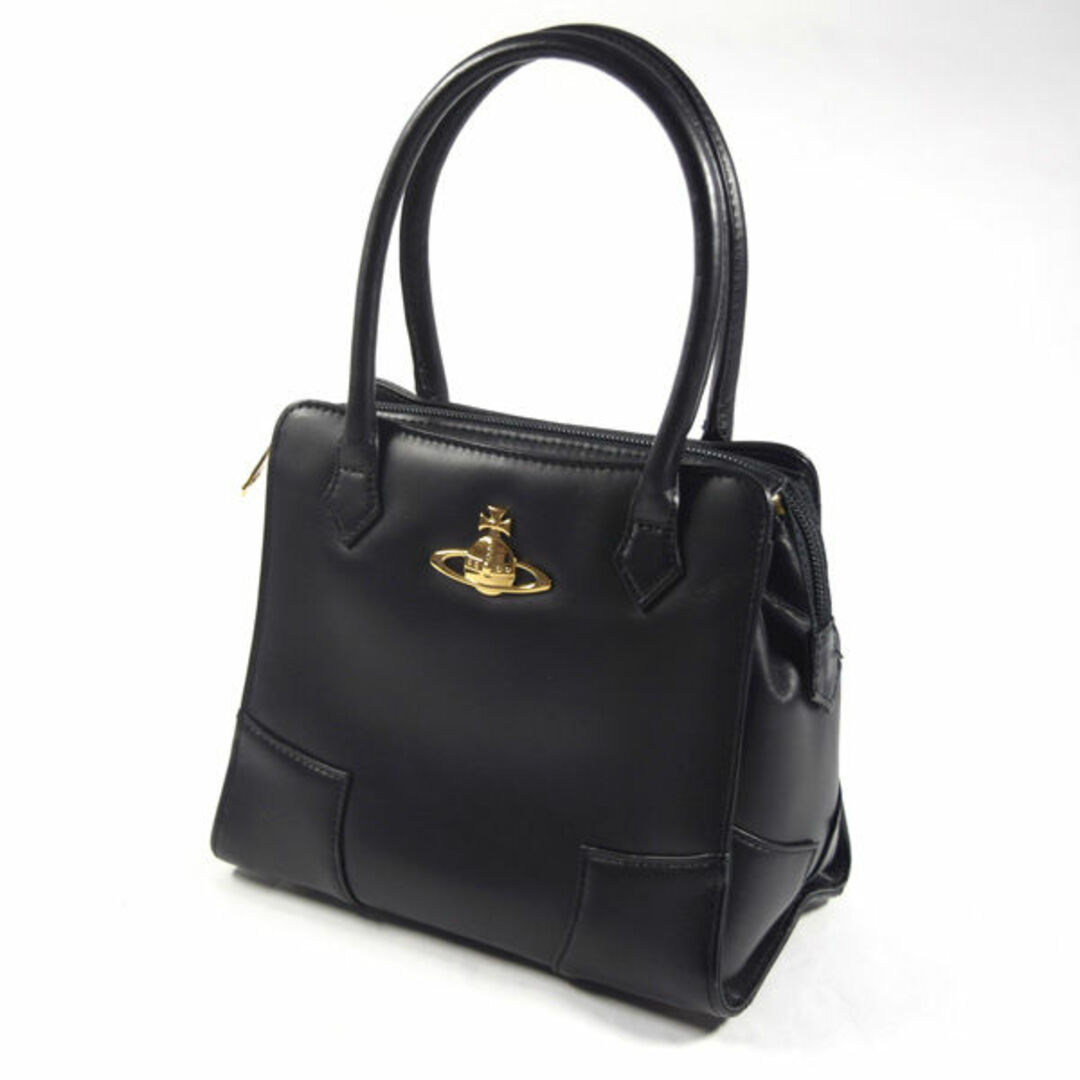 Vivienne Westwood / ヴィヴィアンウエストウッド ■ プレーンバッグ ハンドバッグ レザー 黒 バッグ / バック / BAG / 鞄 / カバン VW1  [0990011052]