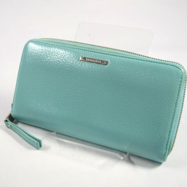 TIFFANY&Co. / ティファニー ■ ラウンドファスナー長財布 レザー ティファニーブルー 財布 / サイフ / ウォレット / wallet / コイン ブランド  [0990011095]