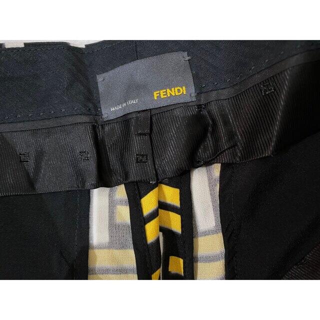 FENDI ストレートパンツ 黄色 黒色 品質が neufchatel-hardelot