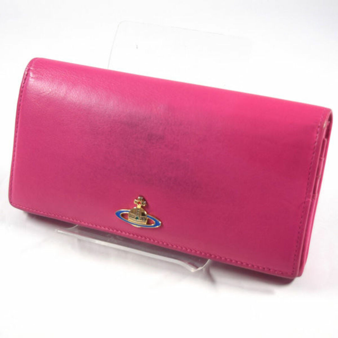 Vivienne Westwood / ヴィヴィアンウエストウッド ■ ORB 二つ折り長財布 レザー パープル 財布 / サイフ / ウォレット / wallet / コイン VW1  [0990011109]