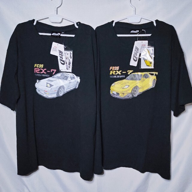 新品 ペアルック Tシャツ 4L 頭文字D RX7 高橋涼介 ステッカー イニD