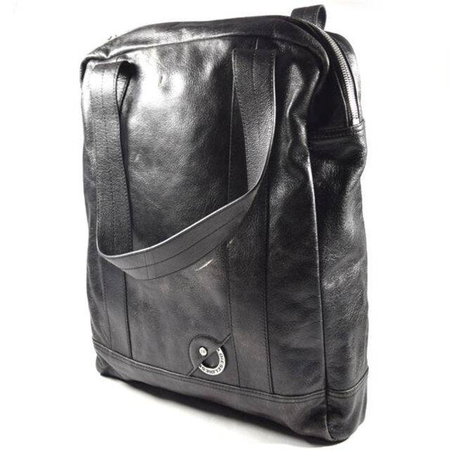 DIESEL / ディーゼル ■ 2WAYバッグ レザー ブラック ダメージ加工 バッグ / バック / BAG / 鞄 / カバン ブランド  [0990011183]