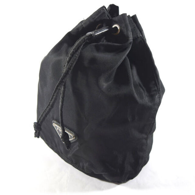 PRADA / プラダ ■ ポーチ 巾着 ブラック ナイロン バッグ / バック / BAG / 鞄 / カバン ブランド  [0990011200]