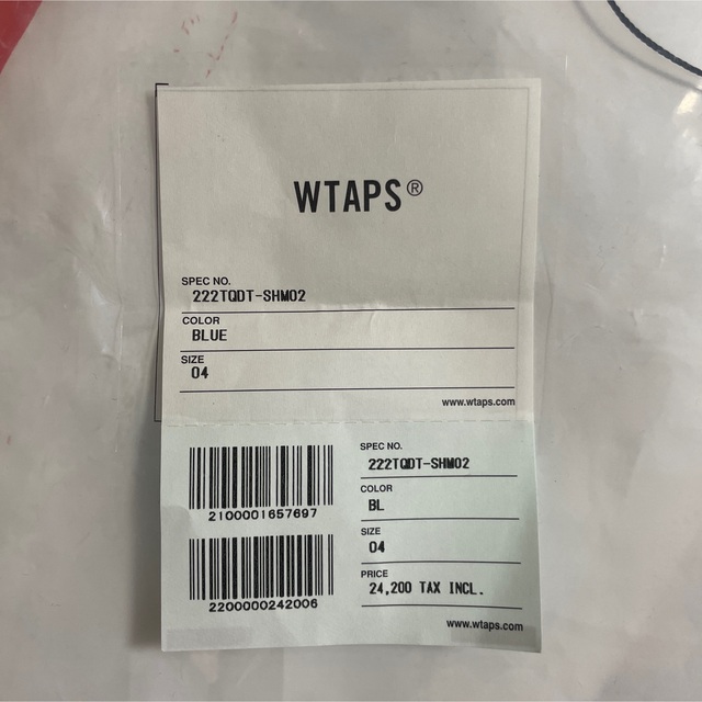W)taps(ダブルタップス)のWTAPS ダブルタップス 22AW BD01 シャツ XL 新品未使用 メンズのトップス(シャツ)の商品写真
