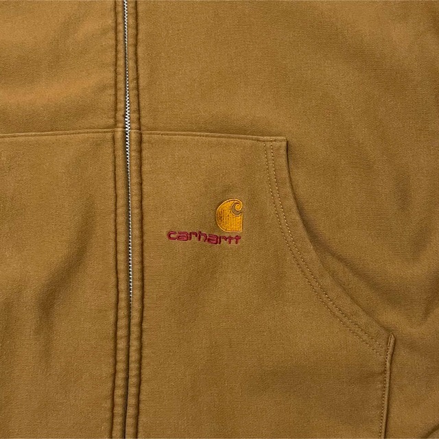 carhartt(カーハート)のCarhartt カーハート ジップパーカー XL 裏起毛 茶色 ブラウン メンズのトップス(パーカー)の商品写真