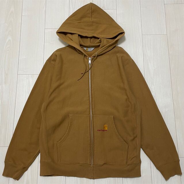 carhartt(カーハート)のCarhartt カーハート ジップパーカー XL 裏起毛 茶色 ブラウン メンズのトップス(パーカー)の商品写真