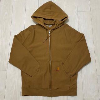 希少☆ XL カーハート ジップパーカー  ネイビー 裏起毛 ハイネック