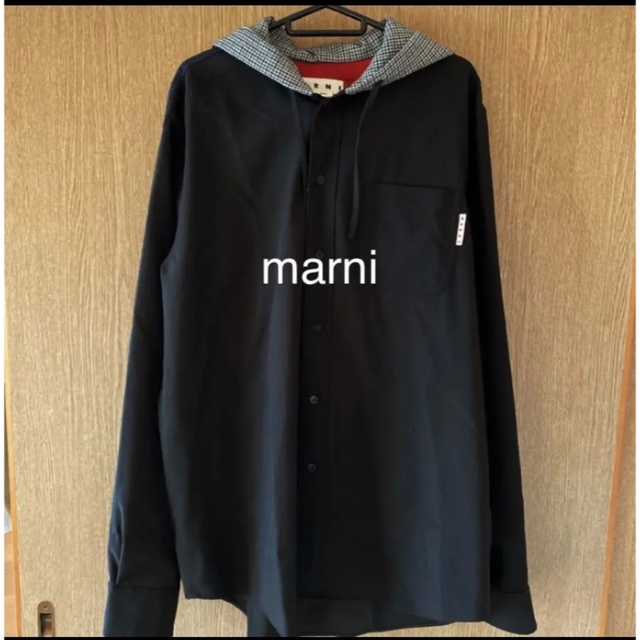 Marni(マルニ)のMARNI マルニ　定価98,000円　フード付き　切替シャツ メンズのトップス(シャツ)の商品写真