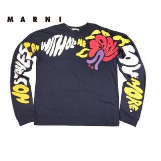 マルニ(Marni)の最安値‼️レア‼️MARNI LONG SLEEVE TネイビーXL位(50)(Tシャツ/カットソー(七分/長袖))