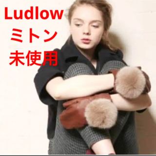 ドゥロワー(Drawer)の未使用★ラドロー Ludlow フォックスファーミトン グローブ 手袋(手袋)