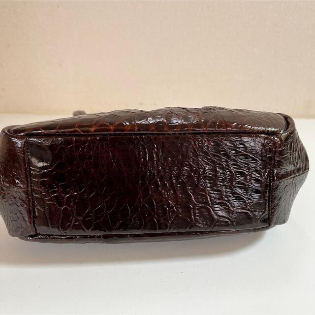 クロコダイル　ハンドバッグ　高島屋製　レトロ レディースのバッグ(ハンドバッグ)の商品写真