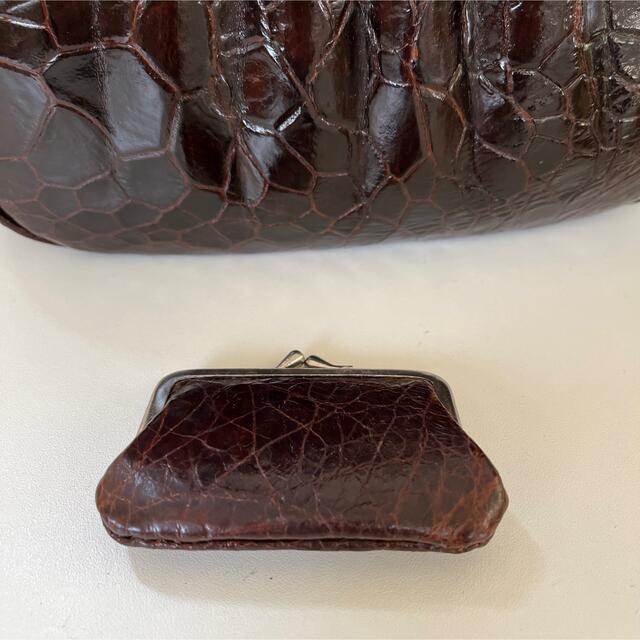 クロコダイル　ハンドバッグ　高島屋製　レトロ レディースのバッグ(ハンドバッグ)の商品写真
