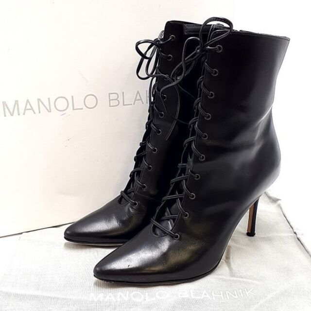 MANOLO BLAHNIK - マノロブラニク ショートブーツ 35 22cm相当 01 ...