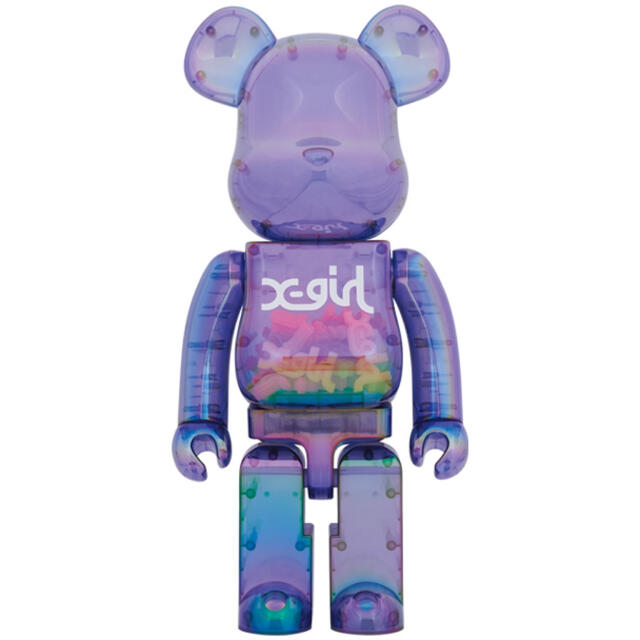 BE@RBRICK X-girl CLEAR PURPLE 1000% - その他