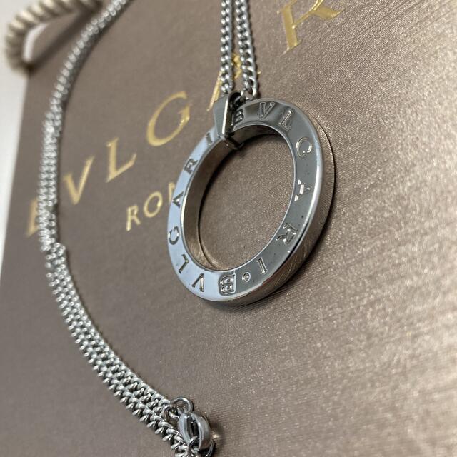 BVLGARI - ブルガリ正規品 人気フルロゴチャームネックレス極美品の