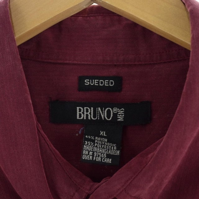 BRUNO(ブルーノ)の古着 BRUNO 長袖 レーヨンシャツ メンズXL /eaa224029 メンズのトップス(シャツ)の商品写真