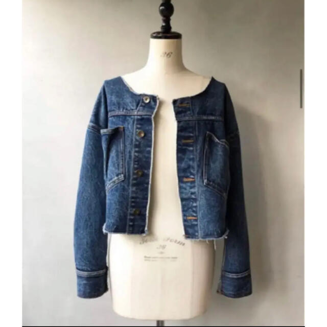 Ameri VINTAGE(アメリヴィンテージ)のアメリヴィンテージ  MOUTON LAYERED DENIM JACKET S レディースのジャケット/アウター(Gジャン/デニムジャケット)の商品写真