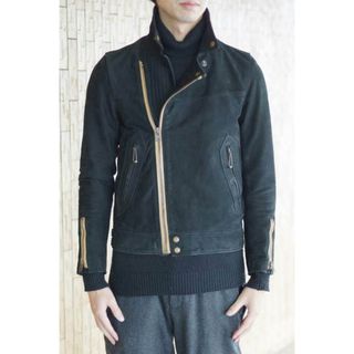 ロストコントロール／LOST CONTROL  ジャケット JKT アウター メンズ 男性 男性用 レザー 革 本革 ブラック 黒 LCW-LTR8-01 ヌバック トランプジャケット ライダース(ダッフルコート)