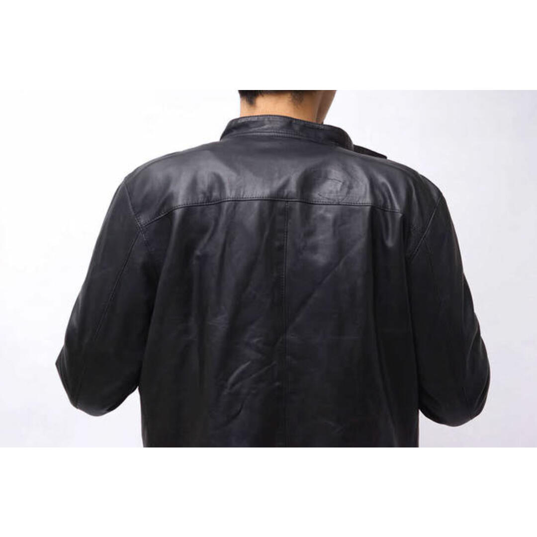 EDIFICE(エディフィス)のエディフィス／EDIFICE  ライダース ジャケット JKT アウター メンズ 男性 男性用 レザー 革 本革 ブラック 黒 シングル メンズのジャケット/アウター(ダッフルコート)の商品写真