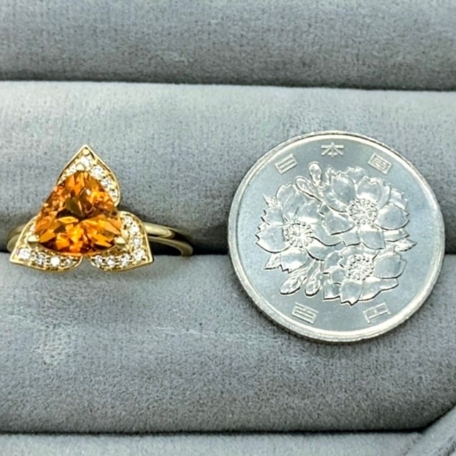 1.5ct シトリン リング12号 レディースのアクセサリー(リング(指輪))の商品写真