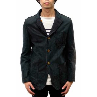 コムデギャルソン(COMME des GARCONS)のコムデギャルソン／COMME des GARCONS  ジャケット JKT アウター メンズ 男性 男性用 レザー 革 本革 ブラック 黒 オム プリュス HOMME PLUS テーラードジャケット ブレザー ヴィンテージ加工(ダッフルコート)