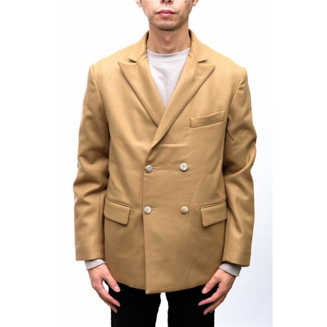 エディフィス／EDIFICE  ジャケット JKT アウター メンズ 男性 男性用 ウール 毛 ベージュ AILE スーパー130S Wクロス ダブルジャケット