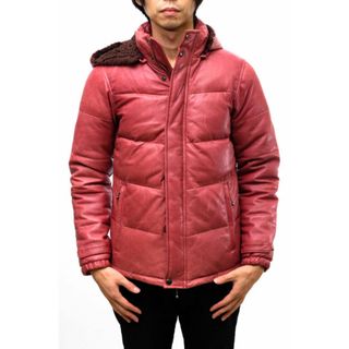 グラム(glamb)のグラム／glamb  ジャケット JKT アウター メンズ 男性 男性用 レザー 革 本革 レッド 赤 GB12AT JKT21 Collins down JKT ダウンジャケット フード付き(ダッフルコート)