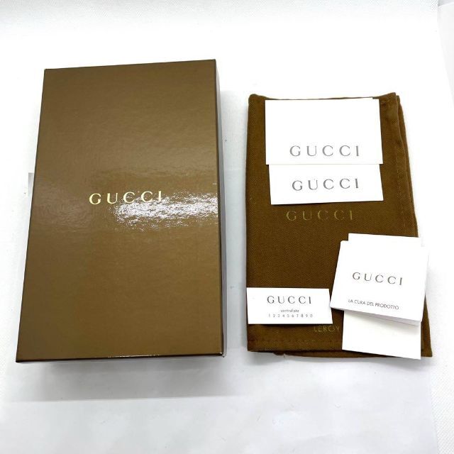 Gucci(グッチ)のGUCCI 長財布　シマレザー　GG柄　ブラック　箱付き レディースのファッション小物(財布)の商品写真