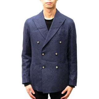 タリアトーレ(TAGLIATORE)のタリアトーレ／TAGLIATORE テーラードジャケット ブレザー JKT アウター メンズ 男性 男性用リネン 麻 ネイビー 紺 MONTECARLO モンテカルロ ダブルブレスト(ダッフルコート)