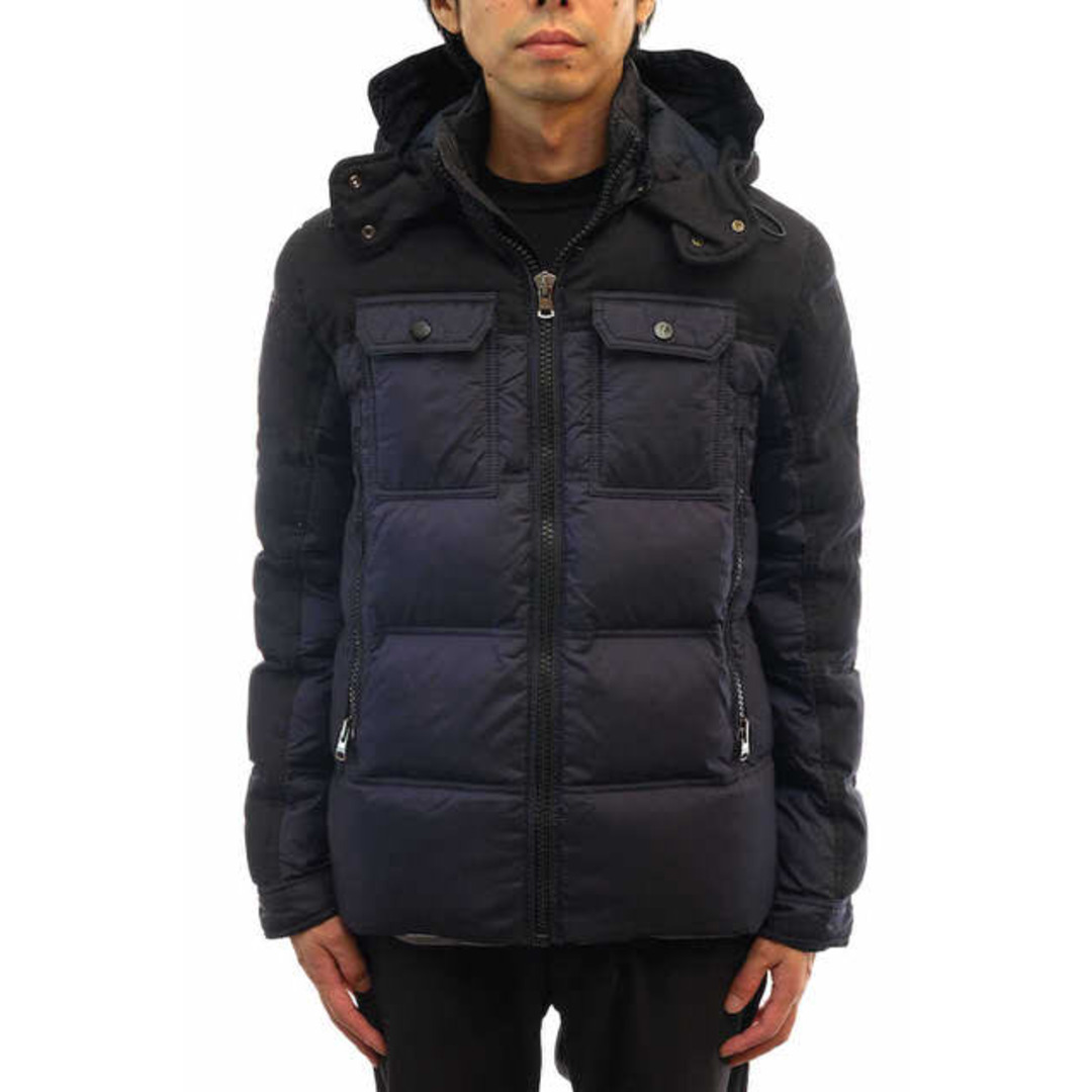 トミーヒルフィガー／TOMMY HILFIGER ダウンジャケット JKT アウター メンズ 男性 男性用ナイロン ネイビー 紺 8878A5569 テキスタイルミックスフーデッドダウンボマージャケット フード付き バイカラー