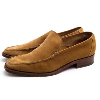 サントーニ(Santoni)のサントーニ／Santoni ヴァンプローファー シューズ 靴 メンズ 男性 男性用スエード スウェード レザー 革 本革 ブラウン 茶  5521 レザーソール マッケイ製法(ドレス/ビジネス)