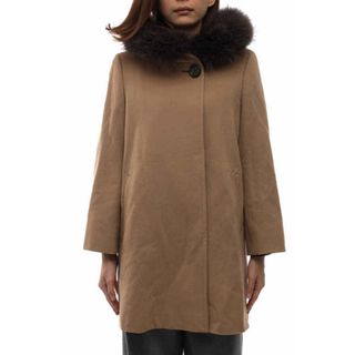 ニジュウサンク(23区)の23区／NIJYUSANKU コート ジャケット JKT アウター レディース 女性 女性用ウール 毛 ベージュ  フード付き ファー 毛皮(ロングコート)