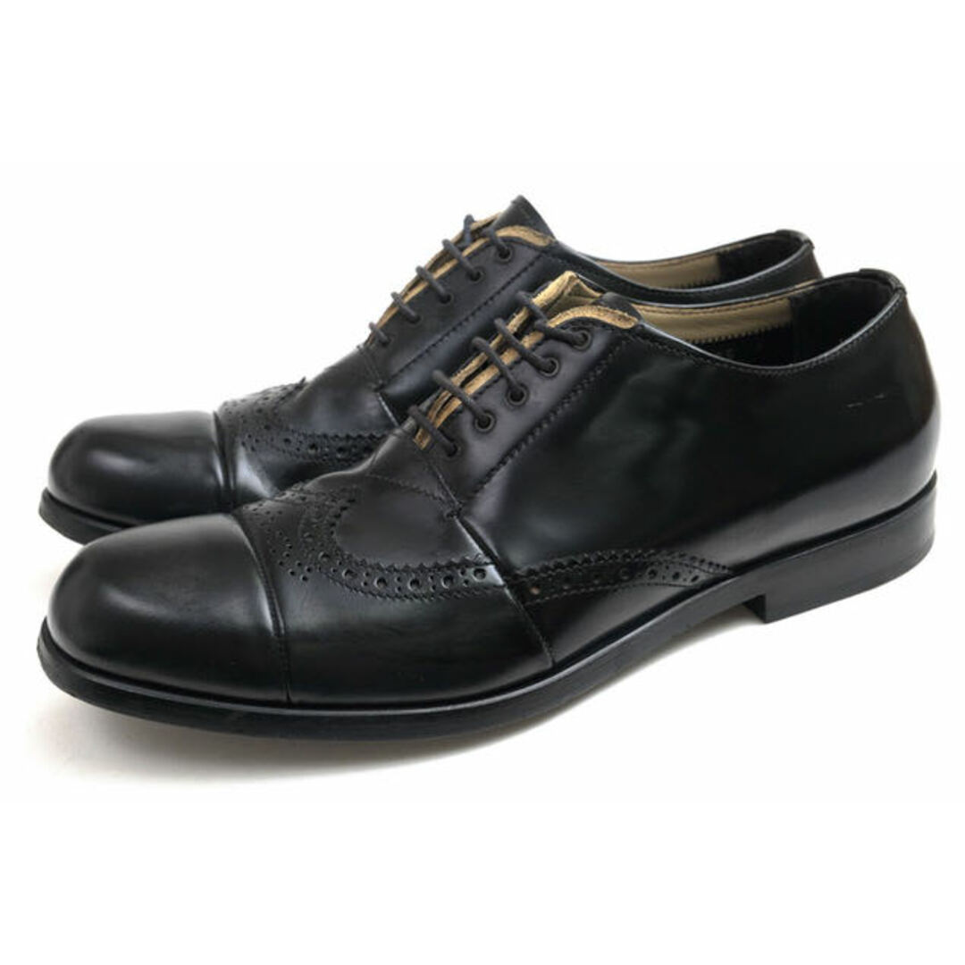 プラダ／PRADA シューズ ビジネスシューズ 靴 ビジネス メンズ 男性 男性用レザー 革 本革 ブラック 黒 1 2E 1335 ストレートチップ マッケイ製法 ウイングチップのサムネイル