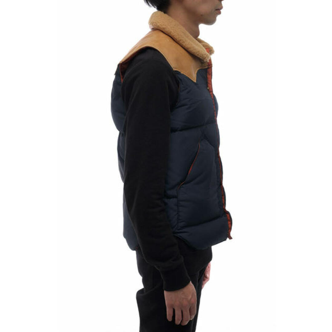 ロッキーマウンテン フェザーベッド／Rocky Mountain Featherbed ダウンベスト ダウンジャケット JKT アウター メンズ 男性  男性用ナイロン レザー 革 本革 ネイビー 紺 クリスティベスト ボア 定番