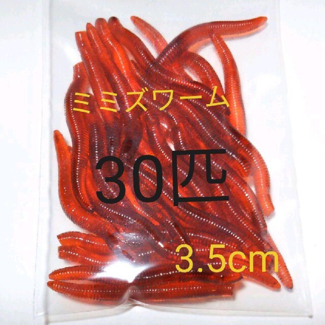 ♦ミミズワーム30匹セット♦ スポーツ/アウトドアのフィッシング(ルアー用品)の商品写真