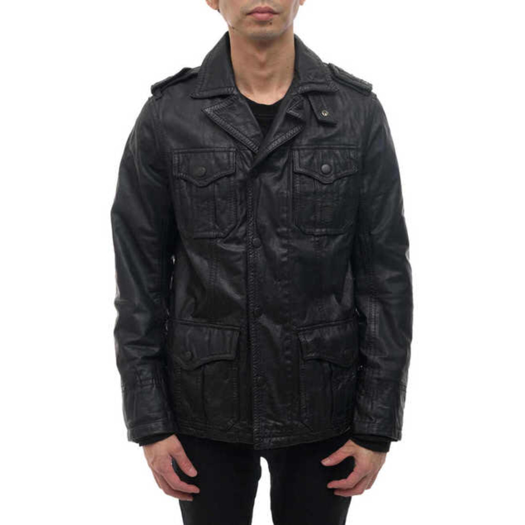 ディーゼル／DIESEL ブルゾン ジャケット JKT アウター メンズ 男性 男性用レザー 革 本革 ブラック 黒 M-65 ミリタリー  ウォッシュ加工 リブ | フリマアプリ ラクマ