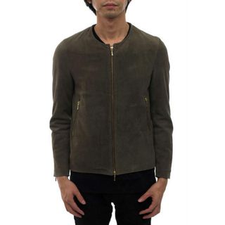 エディフィス(EDIFICE)のエディフィス／EDIFICE ブルゾン ジャケット JKT アウター メンズ 男性 男性用スエード スウェード レザー 革 本革 オリーブ カーキ  15-011-312-5020-3-0 ノーカラー(ダッフルコート)