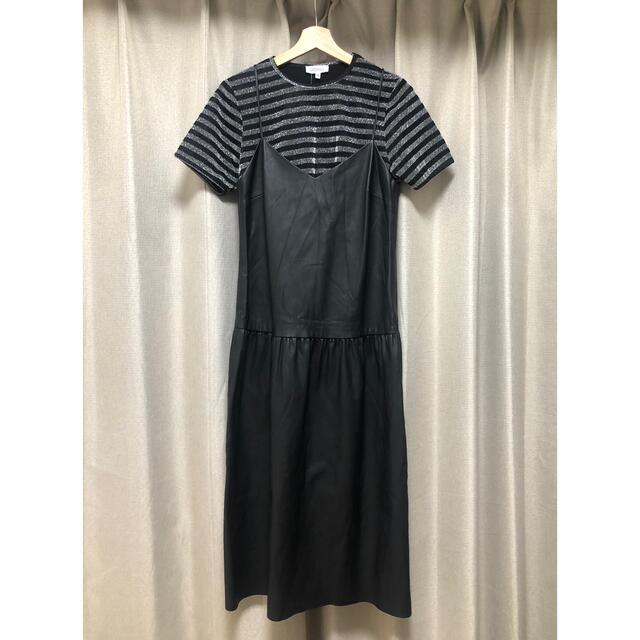 ZARA(ザラ)の【新品】ZARAレザーワンピース レディースのワンピース(ロングワンピース/マキシワンピース)の商品写真