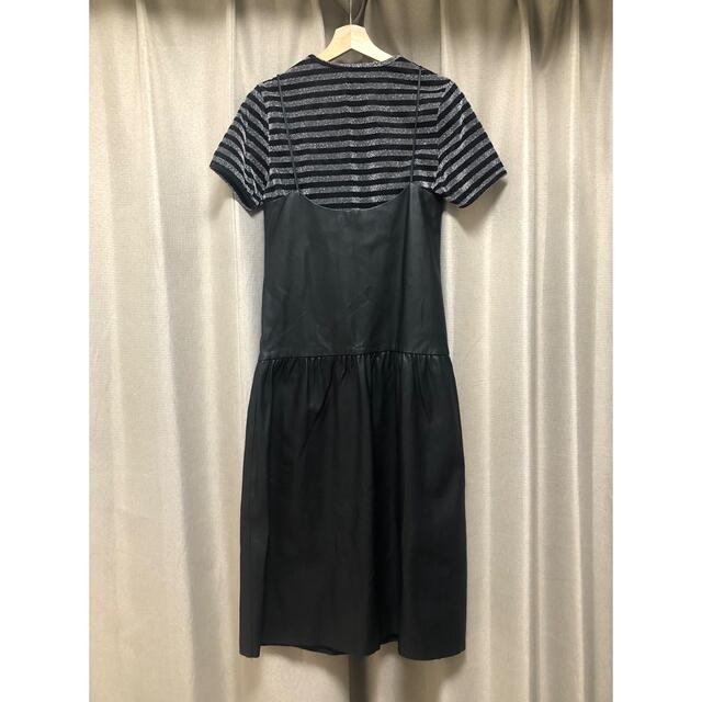 ZARA(ザラ)の【新品】ZARAレザーワンピース レディースのワンピース(ロングワンピース/マキシワンピース)の商品写真