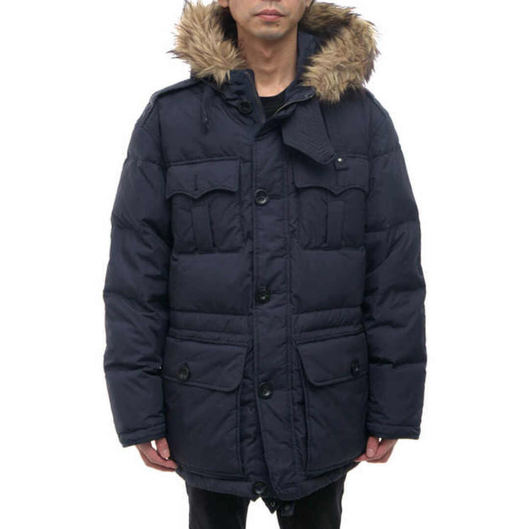 Ralph Lauren(ラルフローレン)のラルフローレン／RALPH LAUREN ダウンコート ダウンジャケット JKT アウター メンズ 男性 男性用ポリエステル ネイビー 紺  ファー 毛皮 フード付き メンズのジャケット/アウター(ダッフルコート)の商品写真